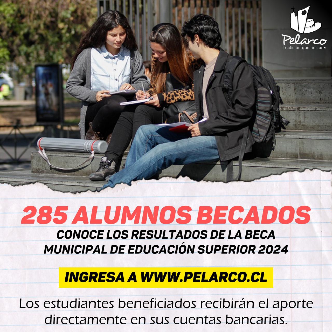 Casi 300 estudiantes recibirán la Beca Municipal de Educación Superior 